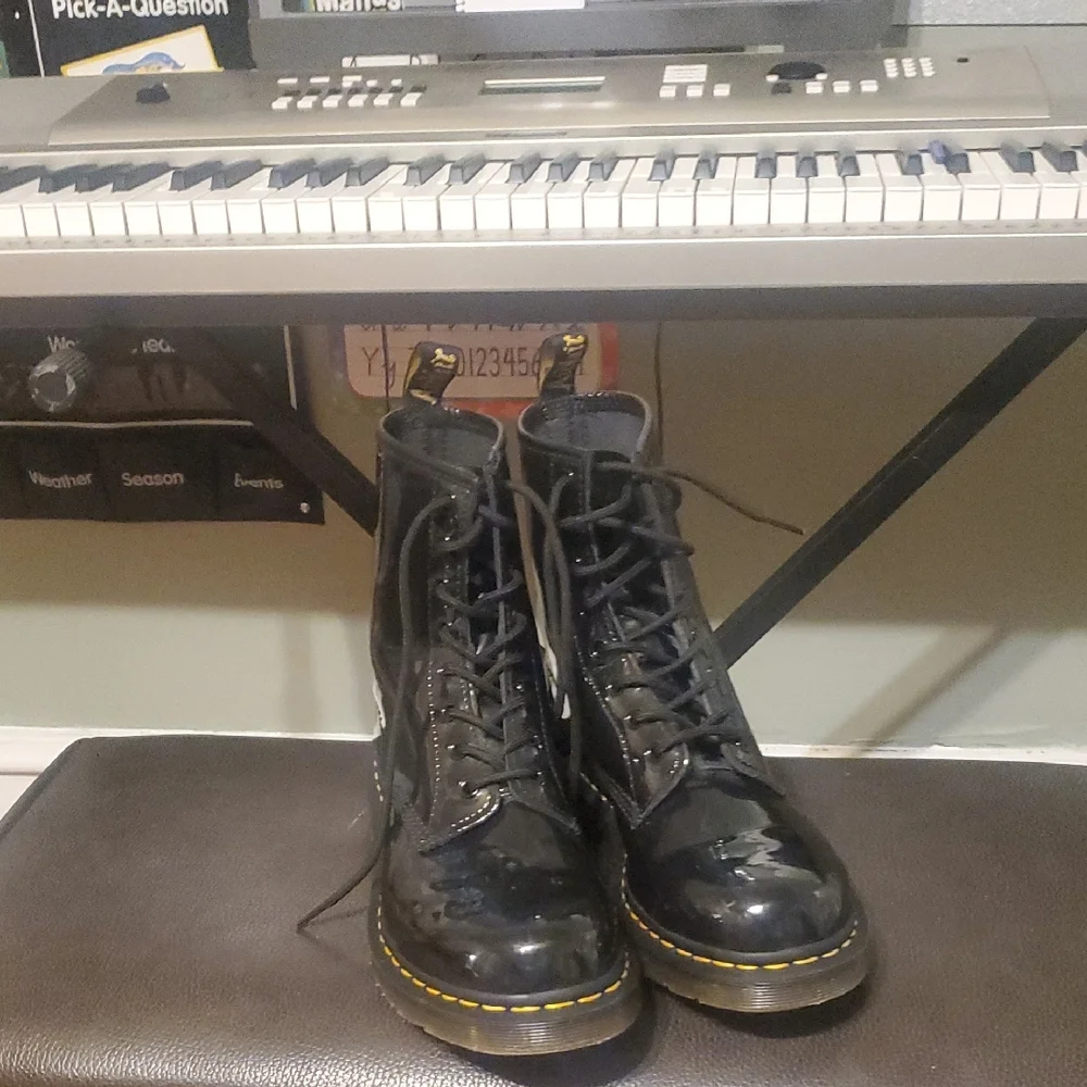 Dr. Martens Black Patent Leather Boots - Picture 5 of 5